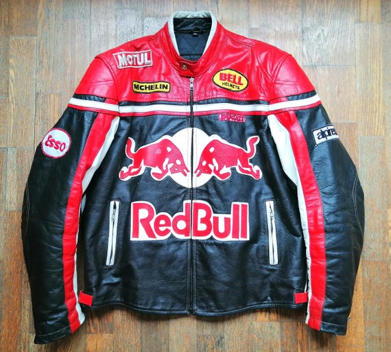 Retro Racing Jacket for Men, Edition Red Bull From the Principios