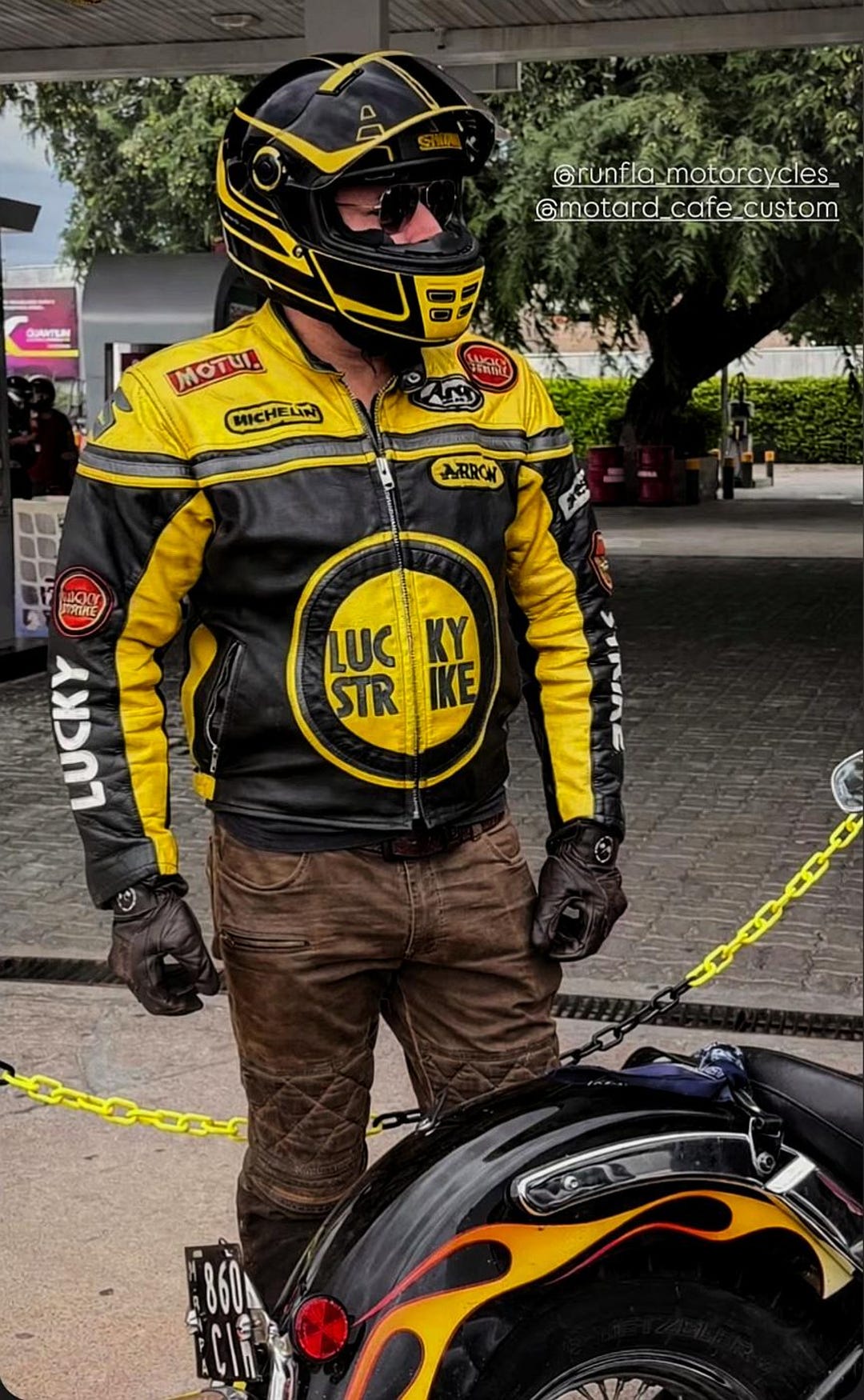 Second Hand Lucky Strike Team Edition 90s Racing Leather Jacket