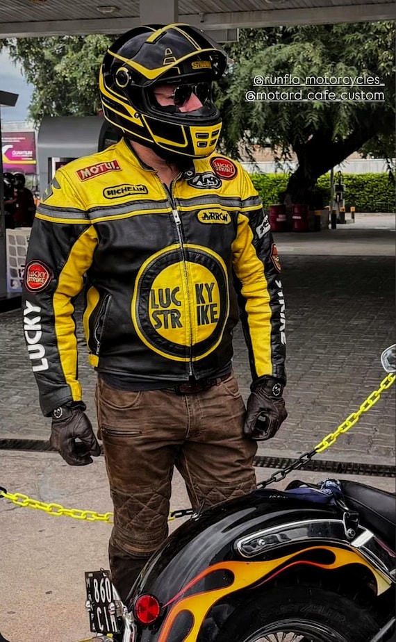 Second Hand Lucky Strike Team Edition 90s Racing Leather Jacket