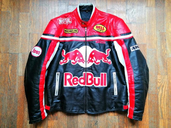Retro Racing Jacket for Men, Edition Red Bull From the Principios