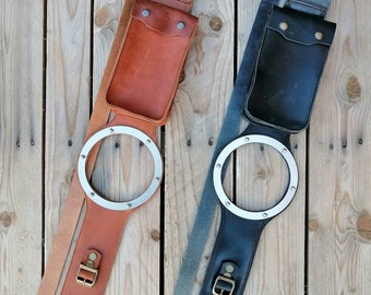 BMW K100 K75 '89/'96 Genuine leather leather belt for fuel tank style "Cafe Racer"