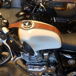 Royal Enfield Continental GT 650 Oxide Brown Genuine Cow Leather Strap for Fuel Tank "Cafe Racer Style"