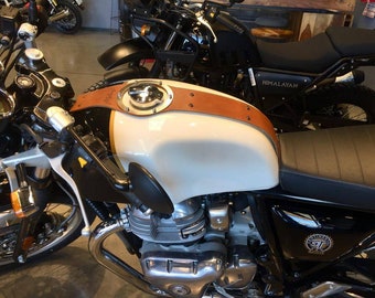 Royal Enfield Continental GT 650 Oxide Brown Genuine Cow Leather Strap for Fuel Tank "Cafe Racer Style"