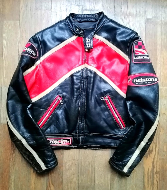 SECOND HAND Helston's Vintage 90s Men's Motorcycle Jacket Racing
