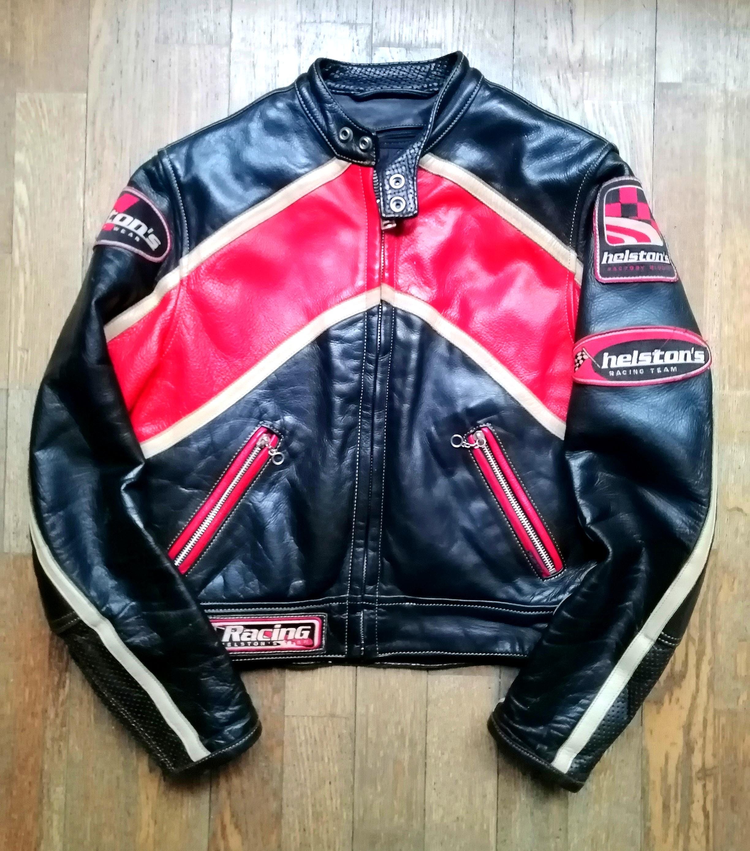 SECOND HAND Helston's Vintage 90s Men's Motorcycle Jacket Racing