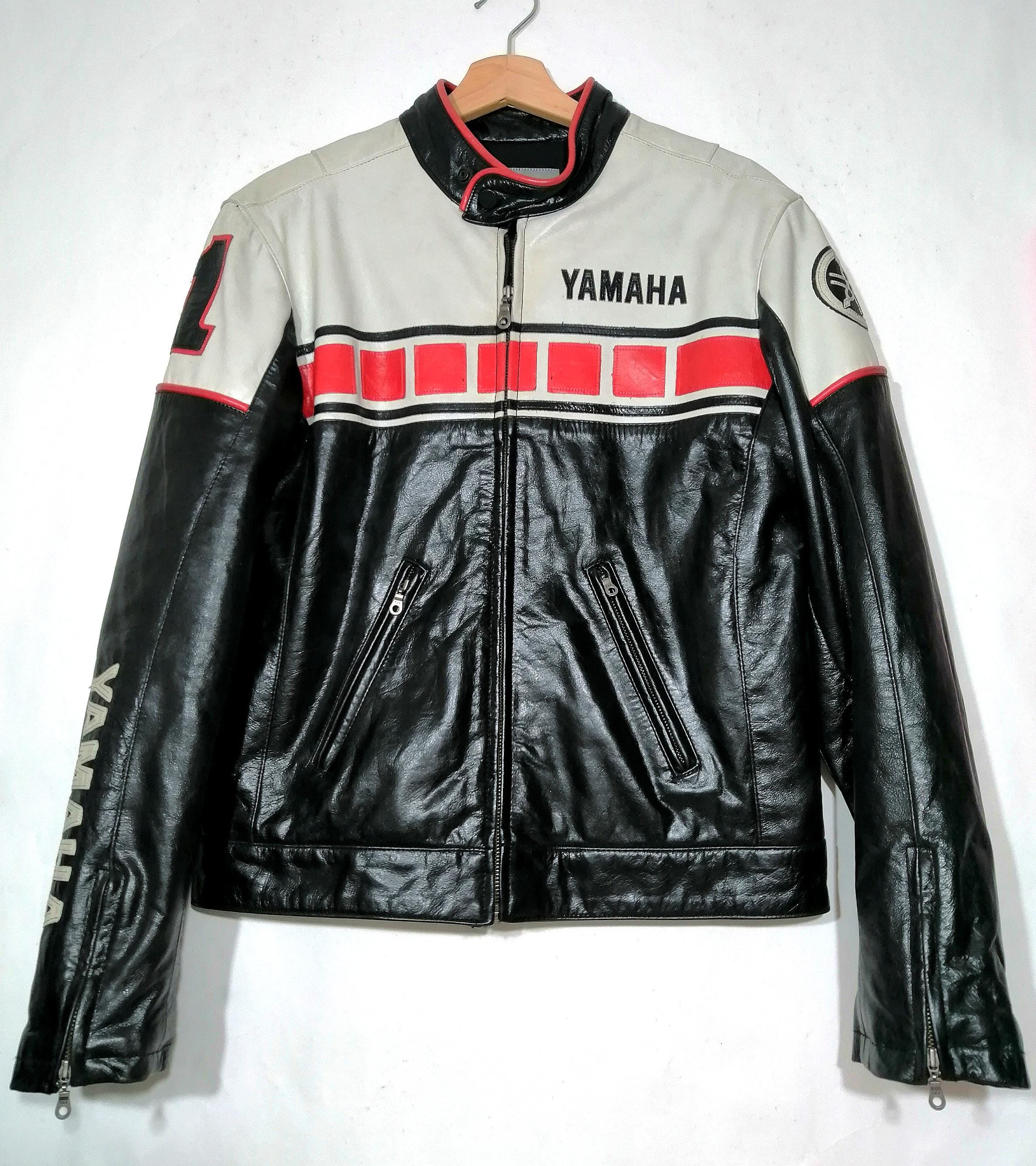 Chaqueta de cuero unisex oficial Yamaha edición 50 aniversario