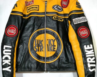 Second Hand Lucky Strike Team Edition 90s Racing Leather Jacket