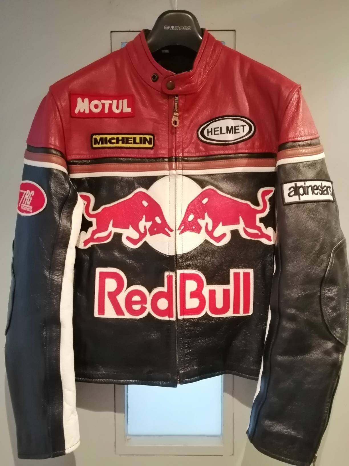 Men's original Red Bull racing style leather jacket size Etsy