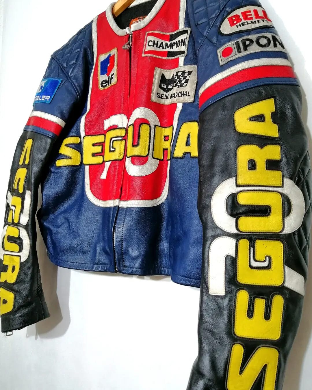 SEGUNDA MANO Cazadora De Piel Style Biker Retro SEGURA 70 Talla S