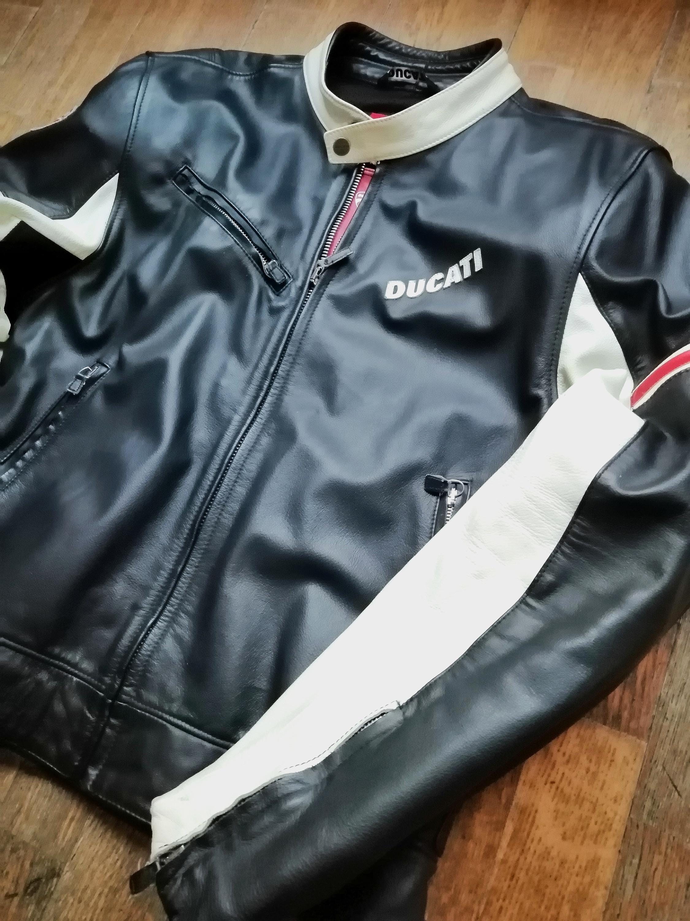DUCATI レザー バイクジャケット ブラック52サイズ