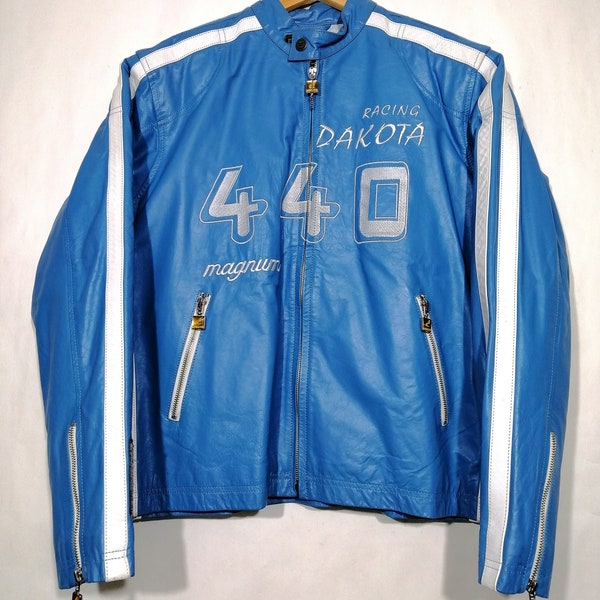 SECOND HAND Original Dakota unisex biker style leather jacket size Medium - NEW!!!