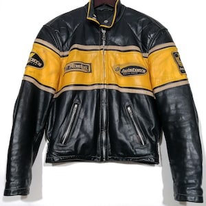 Blouson moto cuir unisexe Helston d'occasion taille S homme XL femme