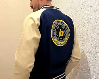 AREA VINTAGE Chaqueta urbana retro de mano de segunda mano de los 90 talla L original Bultaco Estilo Cafe Racer