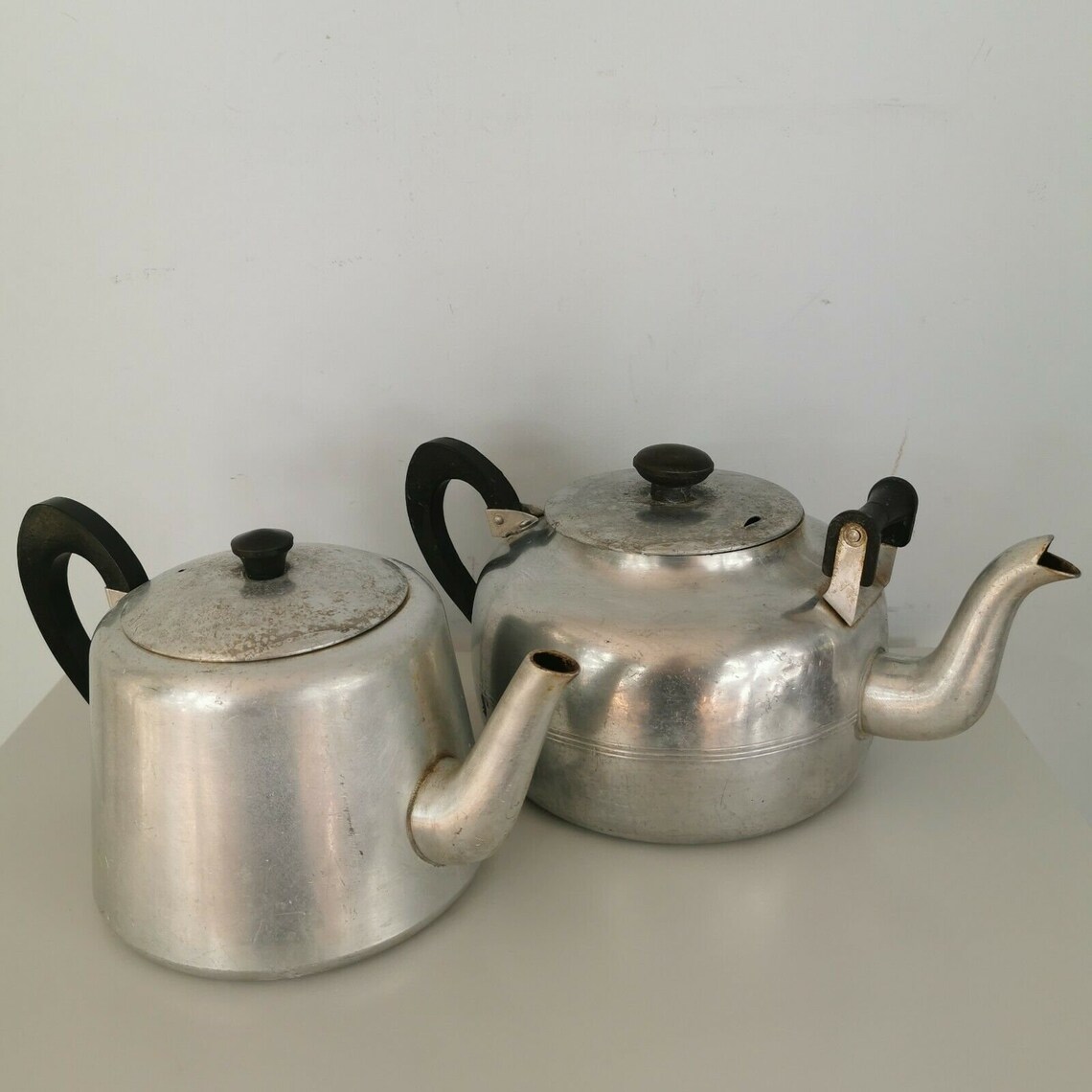 2 x Vintage Swan Brand Aluminium Teapots 4 Pints and 6 Pints Etsy