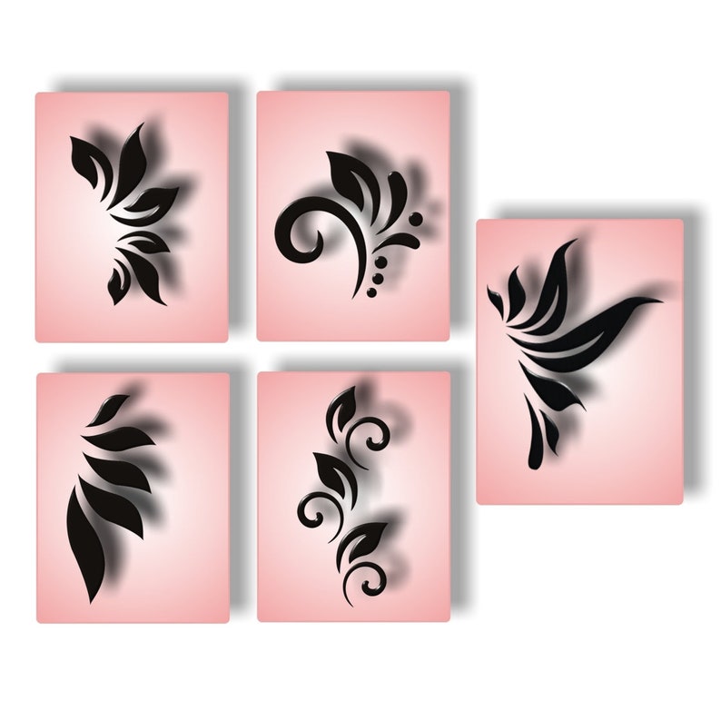 60 SelfAdhesive Airbrush Stencils for Nail Art Fingernails Etsy