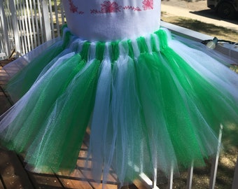Green and White Tutu