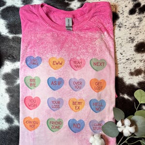 Anti Valentine shirt, Valentine&#39;s Day shirt, Valentine&#39;s Day gift, Sassy shirt, distressed shirt, bleach distressed, Break Up shirt