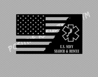 Bandera de Nadador de Rescate con Estrella de la Vida