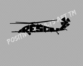 HH60 Pave Hawk RESCUE decal