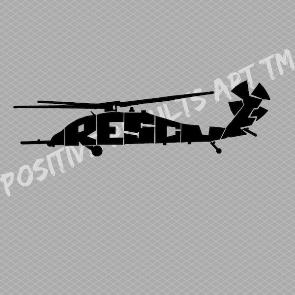 HH60 Pave Hawk RESCUE decal