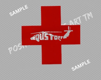 Dustoff Red Cross Decal