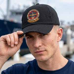 Search and Rescue Medical Technician patch Cap | Distressed Black Hat