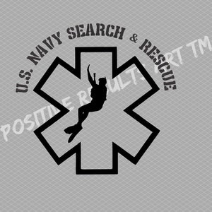 Rescue Swimmer &quot;U.S. Navy Search & Rescue&quot; Star of Life