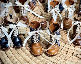 Buty Blythe – skórzane buty ze sznurowaniem w stylu vintage z wstążką, miniaturowe buty dla lalek Cottagecore