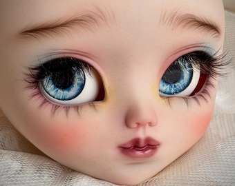 OOAK Pullip Custom Doll HEAD ONLY - Oryginalna ręcznie malowana płyta czołowa