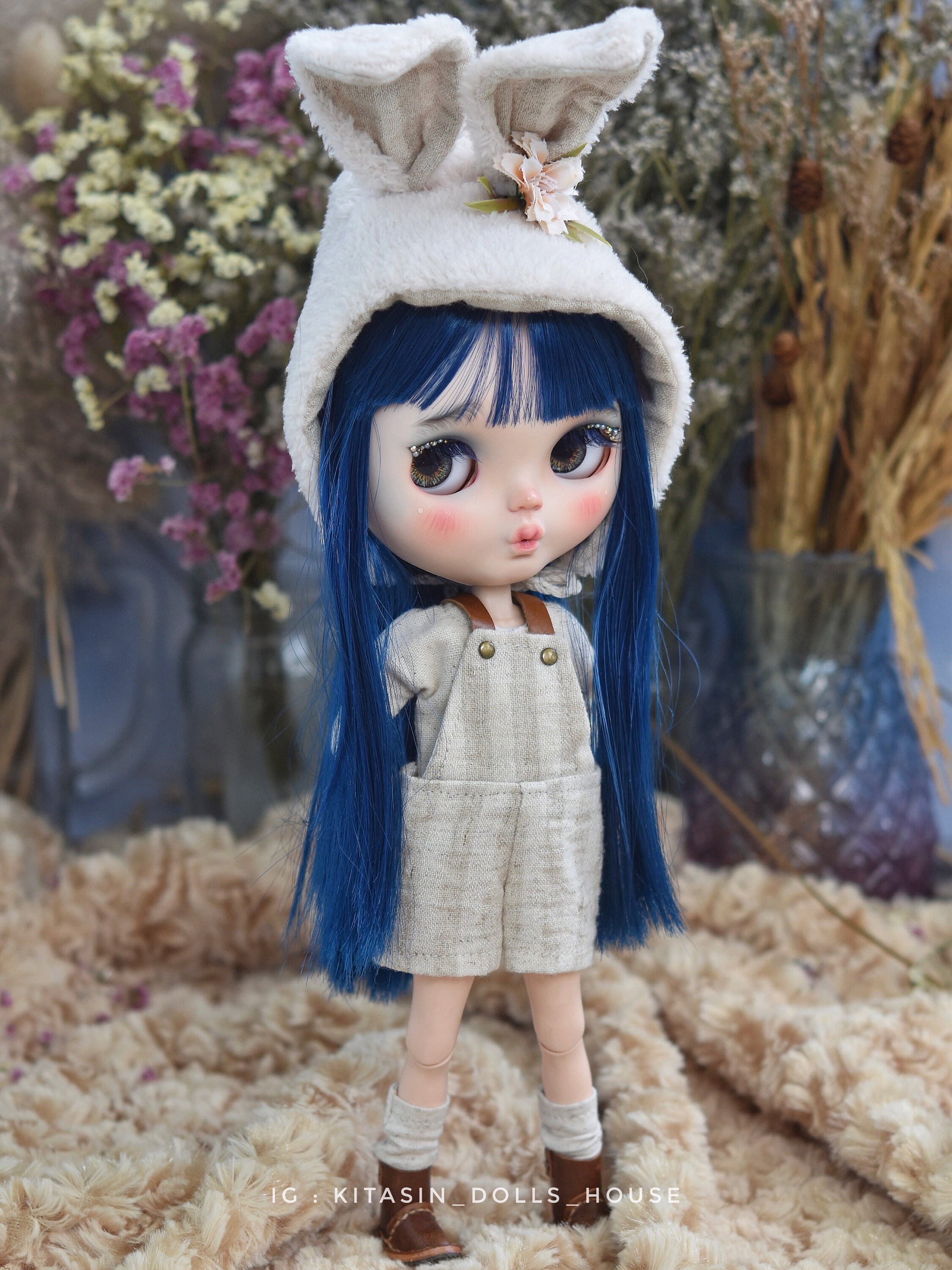 Blythe Original Takara “can Can Cat” – OOAK Custom Repaint Face-up