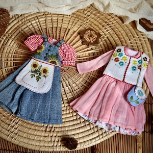 Handmade Vintage Lilac Outfit Set – Romantic Garden Style for Blythe, Pullip, More & Similar