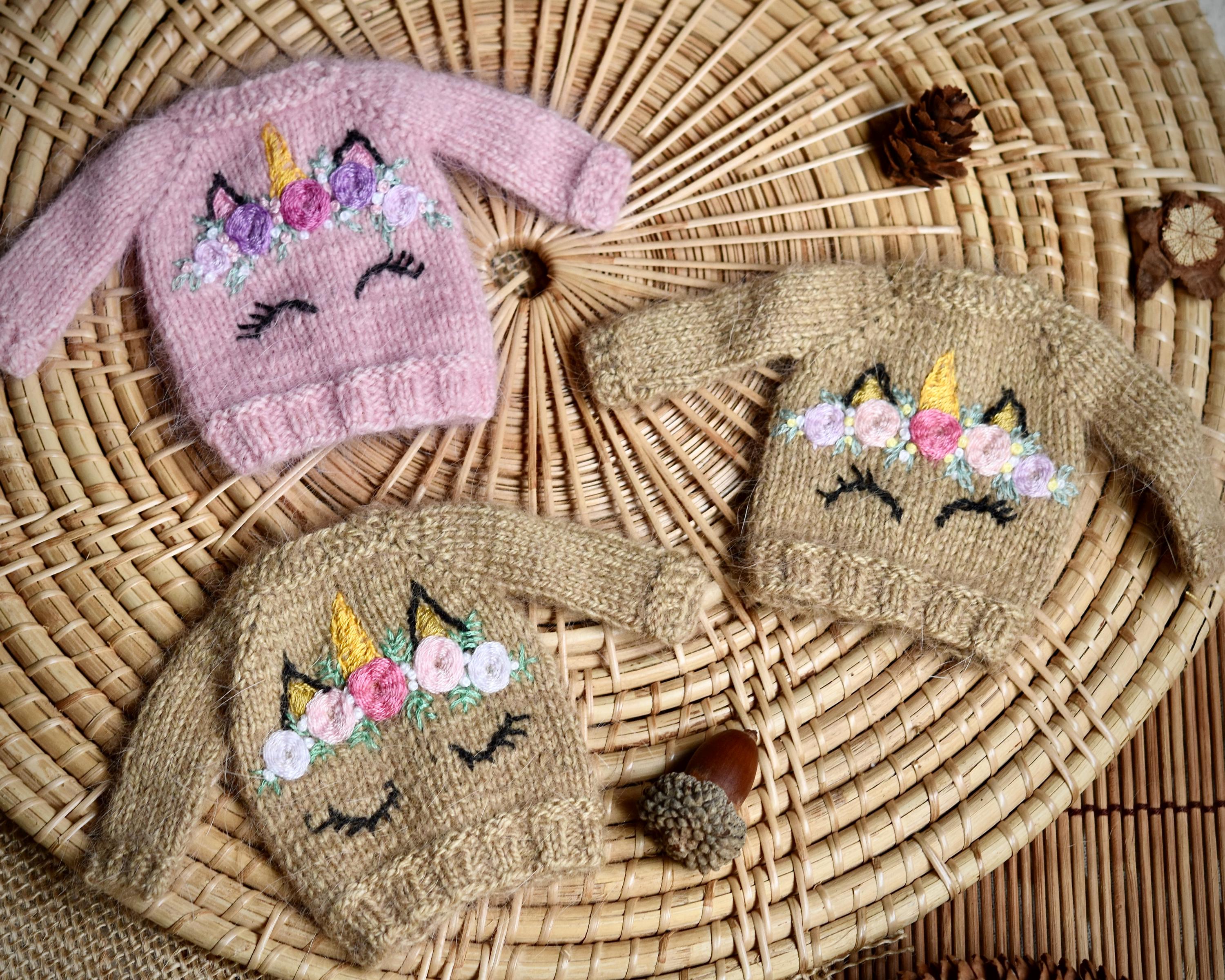 used♡Fancy Unicorn Design Sweater Unicorn Pullover Pattern – Mary Maxim Ltd