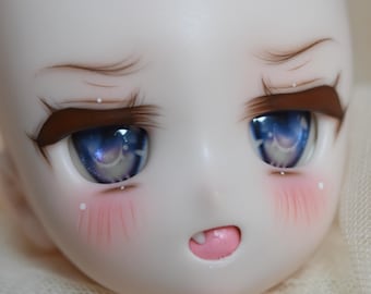 OOAK Custom Dollfie Dream Head: DDH-29 Półbiały, Kieł z otwartymi ustami
