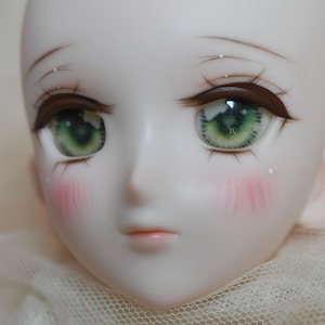 DDH-07 Semi-White Dollfie Dream Head – OOAK Custom face-up, Soft Pouty Expression, Hand-painted Vinyl