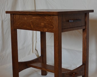 Stickley Inspired Craftsman Quartersawn Oak Nightstand