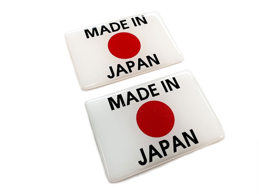 2x Made in Japan Japanese Flag JDM Car 3D Domed Gel Badge Etsy