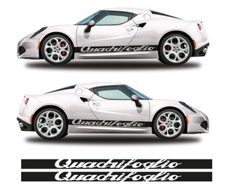 Quadrifoglio Scrip Zijstrepen Vinyloverdrukplaatjes Stickers Graphics Past Alfa Romeo 4C