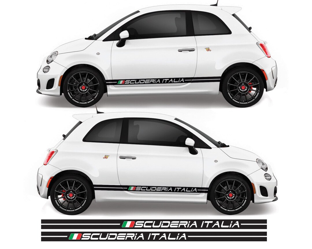 Scuderia Italia Side Racing Stripes for Fiat 500 595 Abarth Vinyl Decal ...