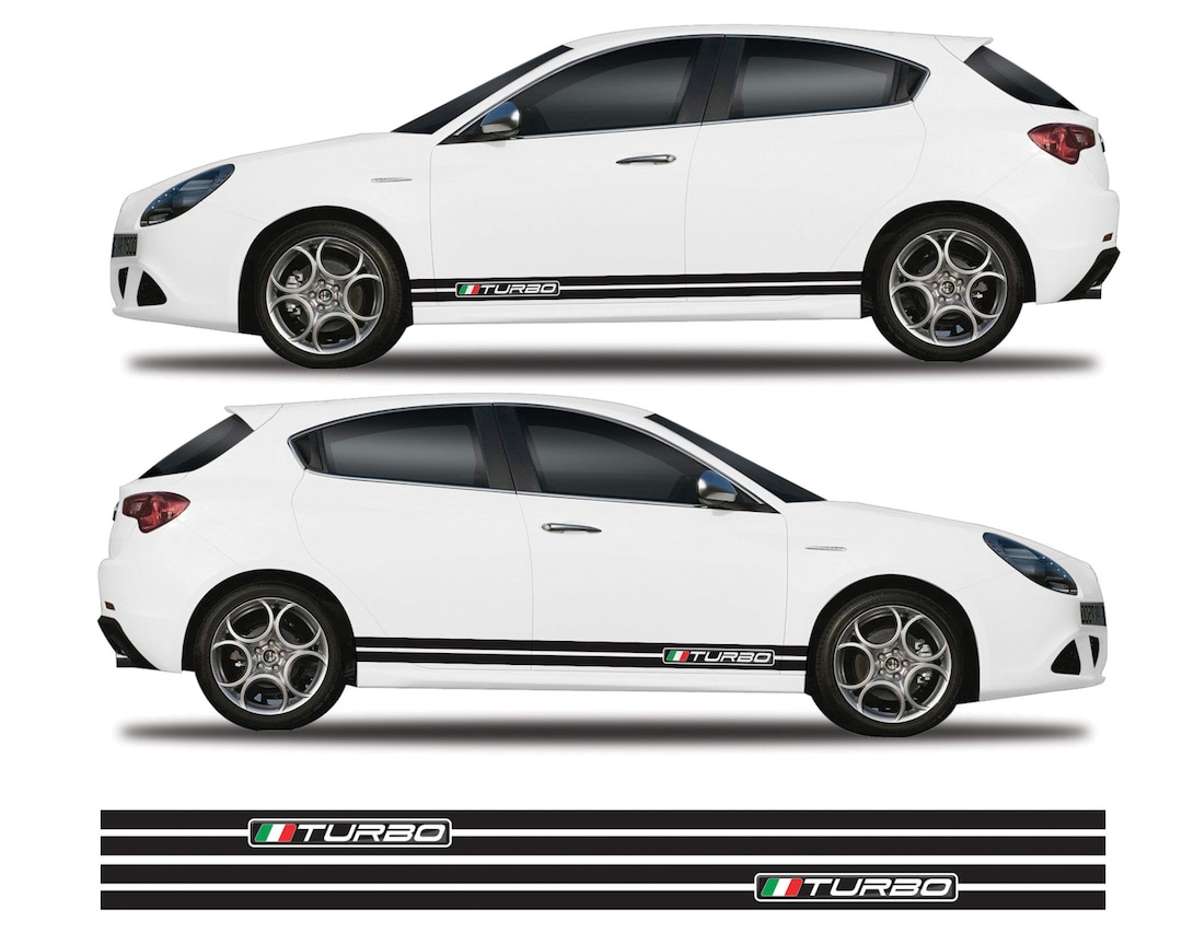 Italian Flag Turbo Race Side Stripe Vinyl Decal Graphic Stickers Fits ...