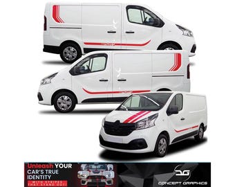 Fits Vauxhall Vivaro Sport Van Bonnet Sides Sport Vinyl Stripes Decals Kit