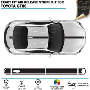 Centre Racing Stipe Kit Exact Factory Fit Air Release Vinyl for Toyota GT86
