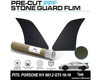 Película protectora de pintura texturizada negra mate para Porsche 911 GT3 991.2 Stone Guard PPF