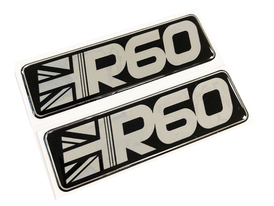 2x R60 Union Jack Car Chrome Wing 3D Decal Sticker Badges Fits Etsy