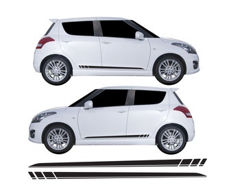 Kit de decalque de faixa lateral de corrida de porta inferior vinil de liberação de ar compatível com Suzuki Swift Sport MK4