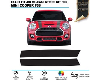 Bonnet Stipe Kit Exact Factory OEM Fit Air Release Vinyl for Mini Cooper S One JCW F56