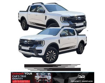 Pegatinas Laterales Con Rayas De Carreras Para Ford Ranger, Vinilo Brillante, Personalizables En Color