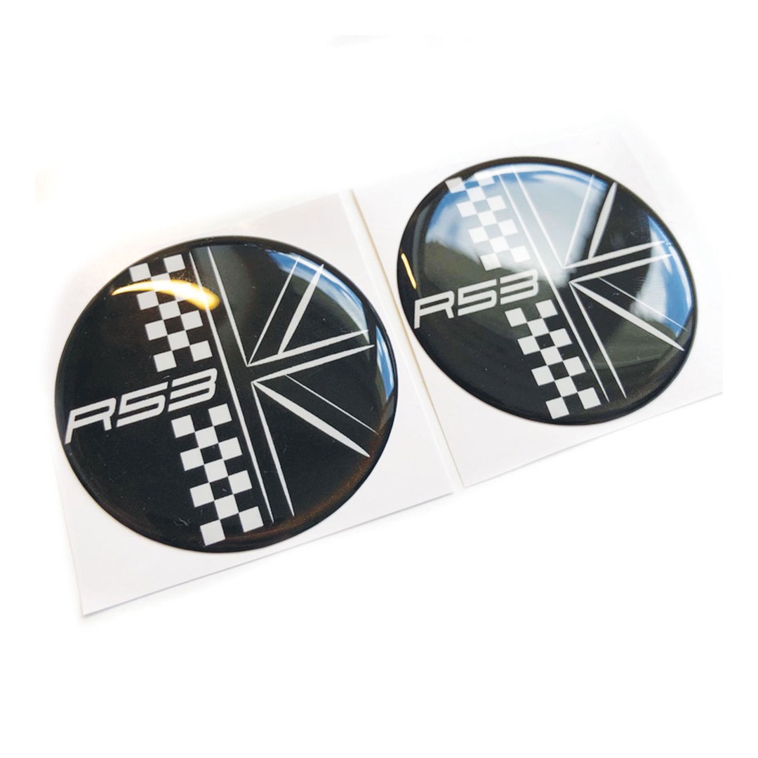 Mini R53 Decals 2x R53 Round Union Jack Car Wing 3D Decal Sticker Badges Fits Mini ...