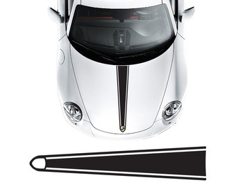 Centre Twin line Bonnet Stripe Decal Kit Air Release Vinyl Fits Porsche 911 991 991.2