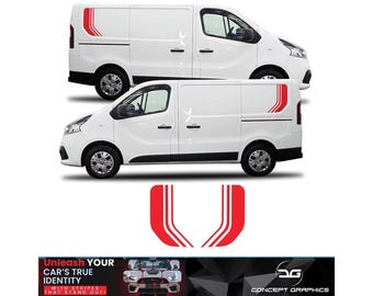 Fits Vauxhall Vivaro Sport Van Sides Quarter Vinyl Stripes Decals Kit