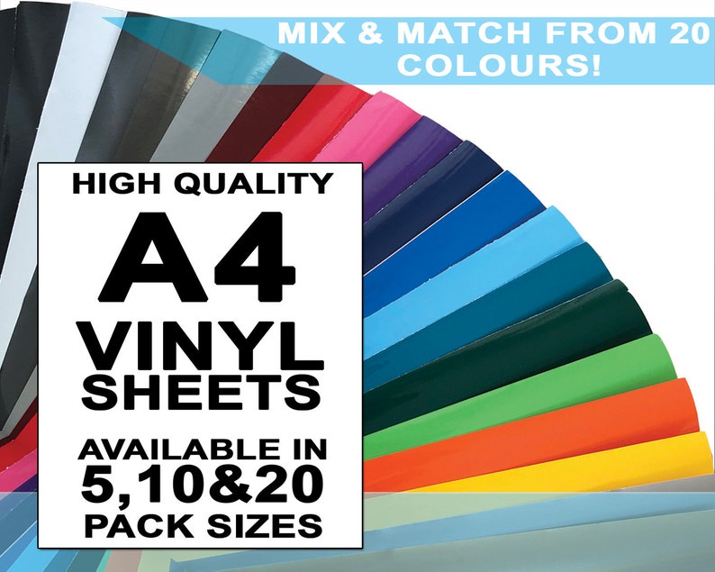 A4 Gloss Vinyl Self Adhesive Sticker Making Sheets Ideal for Use With